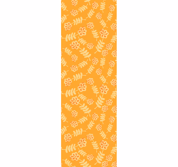 Tapet floral crengute galbene vibrante - TenStickers