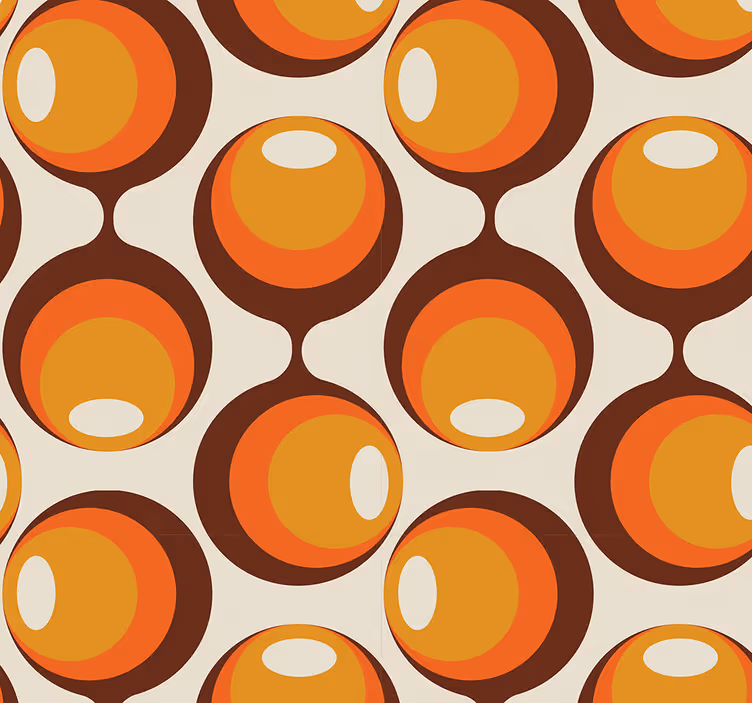 Tapet vintage design semi-alungit anii '70 - TenStickers