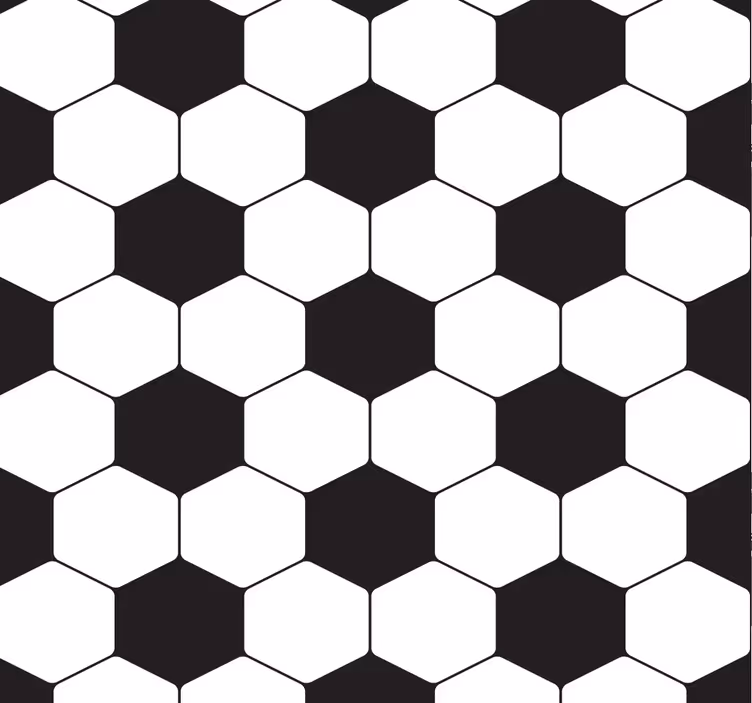 Tapet tineret model hexagonal de fotbal - TenStickers