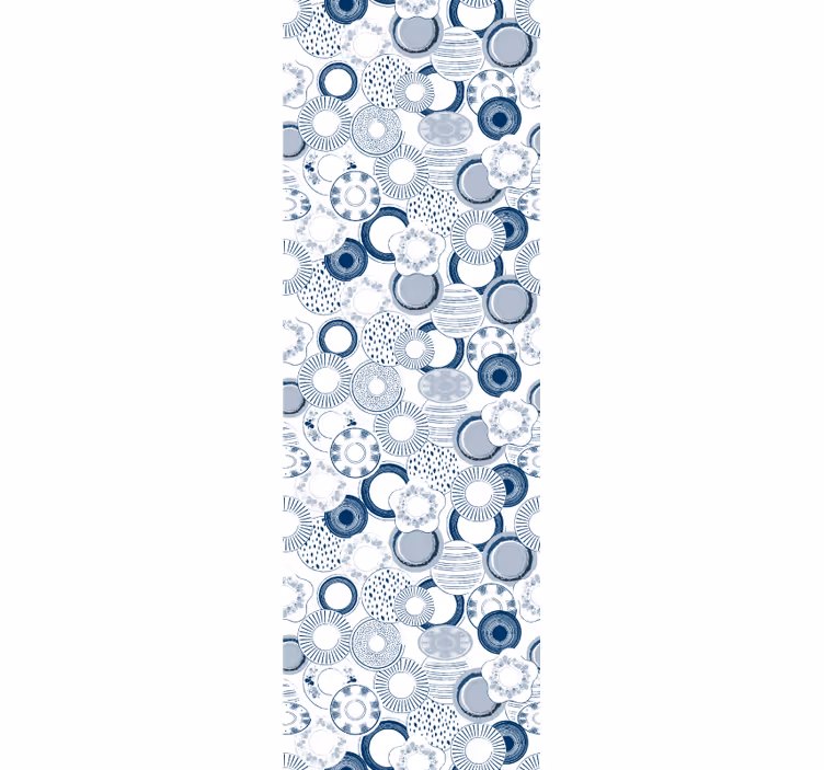 Tapet ornamental albastru delfts - TenStickers