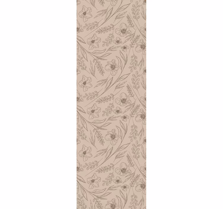 Tapet flori floral gri-gri - TenStickers
