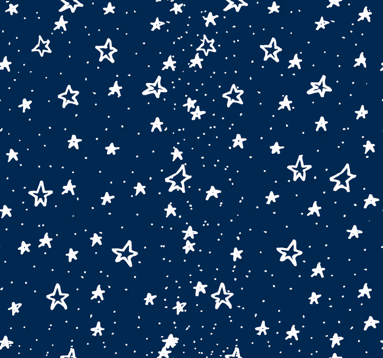 Tapet Bleumarin stele schițate - TenStickers