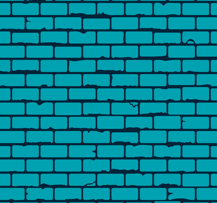 Tapet cărămidă iluzie de cărămidă teal - TenStickers