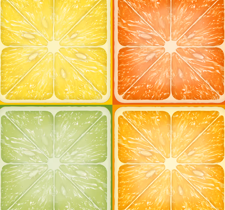 Tapet gresie design geometric de plăci - TenStickers