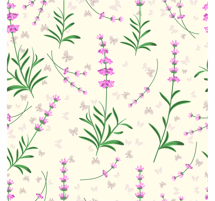 tapet dormitor design de plante roz - TenStickers