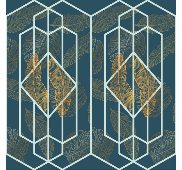 Geometric tapet design tropical - TenStickers