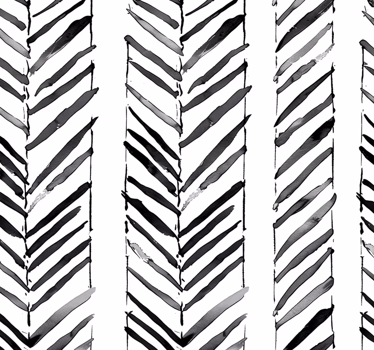 Birou tapet design geometric alb-negru - TenStickers