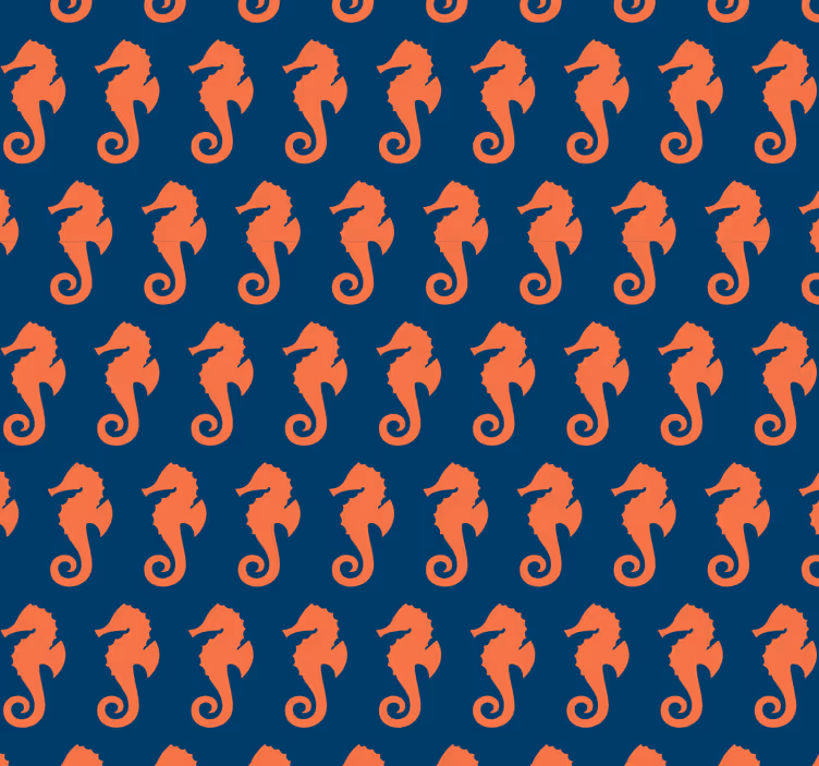 Animale tapet motivul căluțului de mare - TenStickers