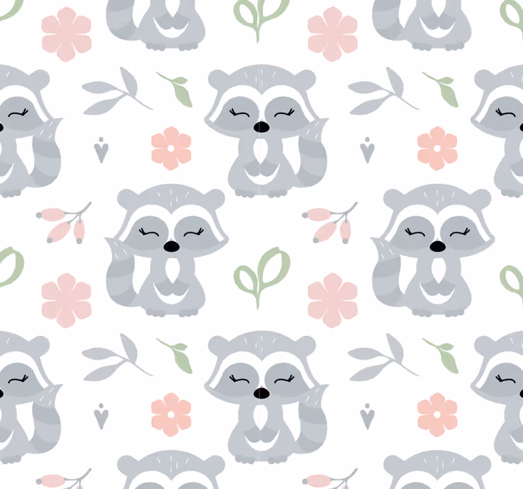 Animale tapet ratoni drăguți - TenStickers