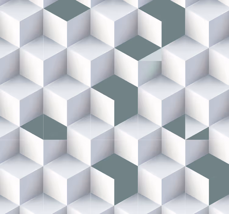 Tapet geometric iluzie cub geometric - TenStickers
