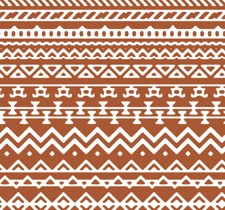 tapet dormitor interior cu model geometric - TenStickers