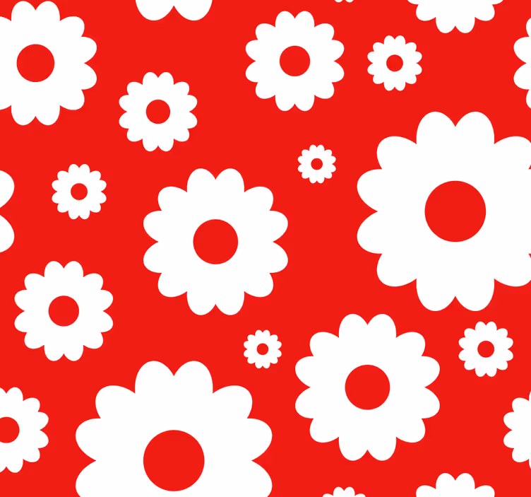 Tapet flori afișaj cu motive florale - TenStickers