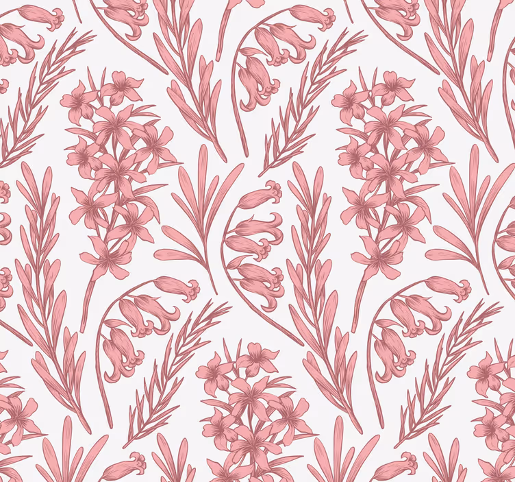 Tapet flori model floral de lavandă - TenStickers