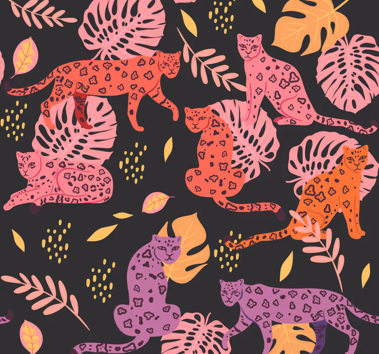 Tapet de animale motivul faunei tropicale - TenStickers