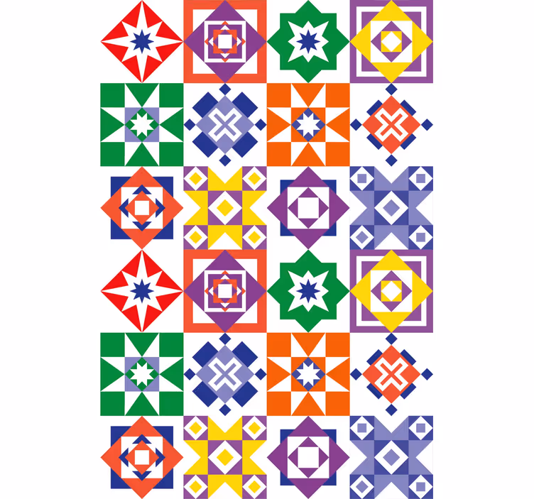 Tapet gresie design multicolor - TenStickers