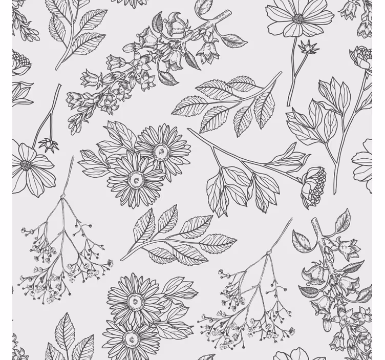 Tapet hol model floral bej - TenStickers
