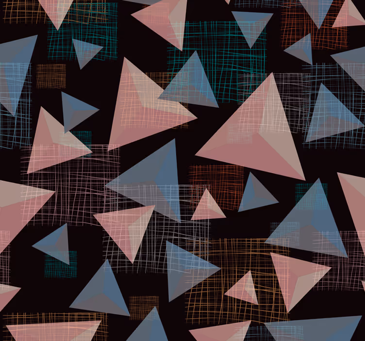 Tapet geometric complexitate triunghiulară - TenStickers