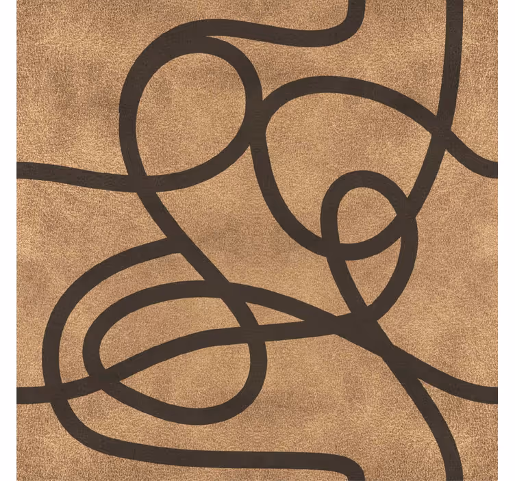 Tapet modern linii maro neregulate - TenStickers