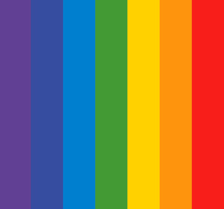 Tapet vertical cu dungi curcubeu - TenStickers