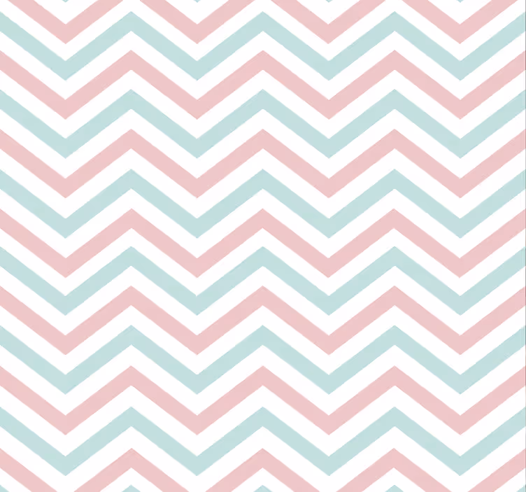 Tapet camera de zi culori pastel în zigzag - TenStickers