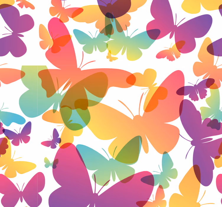 Tapet fluturi gradient - TenStickers