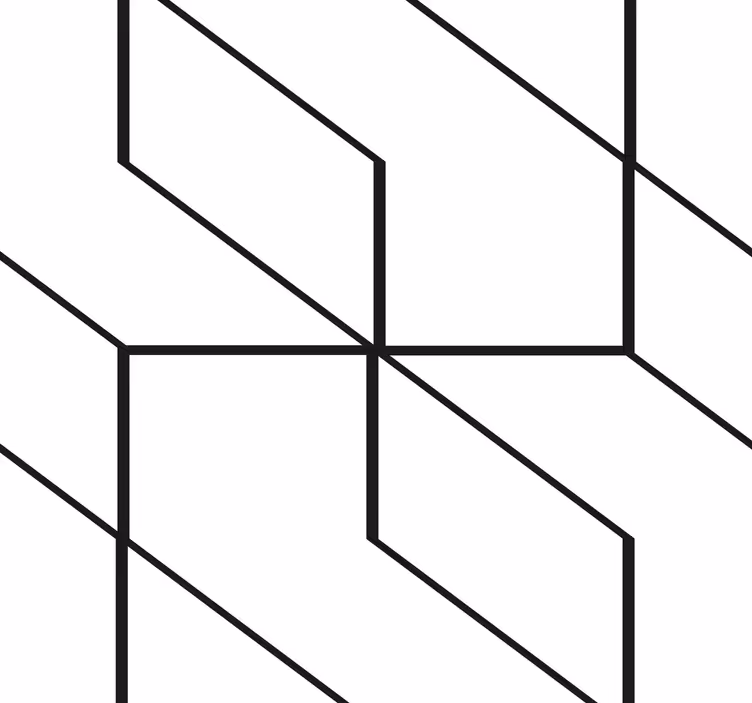 Tapet cu modele de fraze geometrice hexagonale - TenStickers