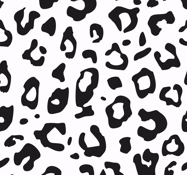 Tapet de textură leopard alb-negru - TenStickers