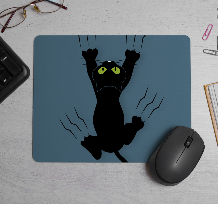 Pisica apucând mousepad-ul mouse-ul original - TenStickers