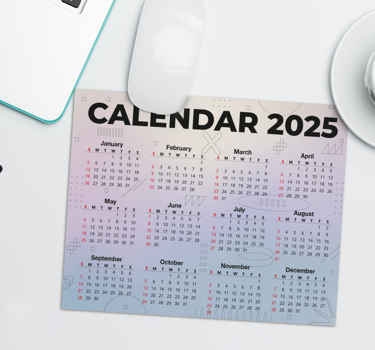 Alte mouse pad-uri calendarul 2025 - TenStickers