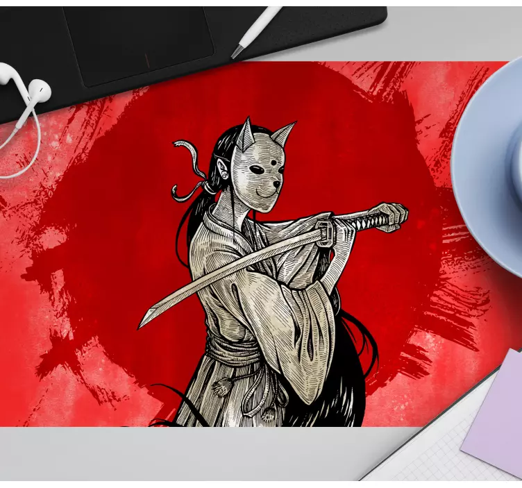 Anime samurai anime mousepad - TenStickers