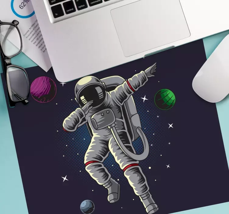 Dab astronaut design original mouse pad de vinil - TenStickers