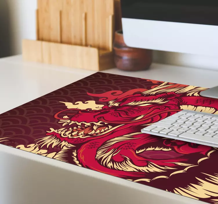 Pad de mouse anime dragon de foc - TenStickers
