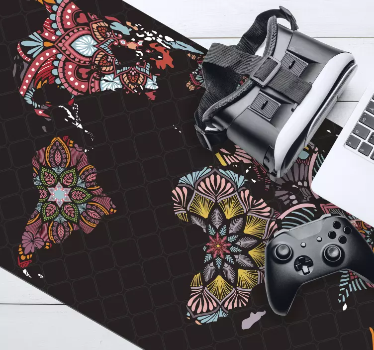 Hartă luminoasă colorată mouse pad - TenStickers