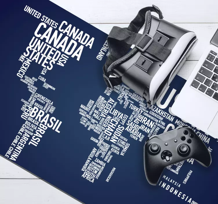 Harta lumii țări harta lumii mouse pad - TenStickers