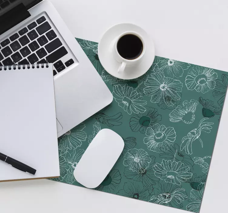 Mana desena flori pad mouse-ul floral - TenStickers