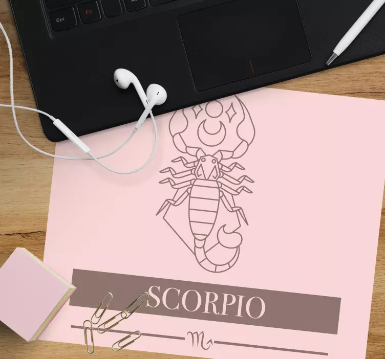 Mouse pad cu fraze figură simbolică scorpion - TenStickers