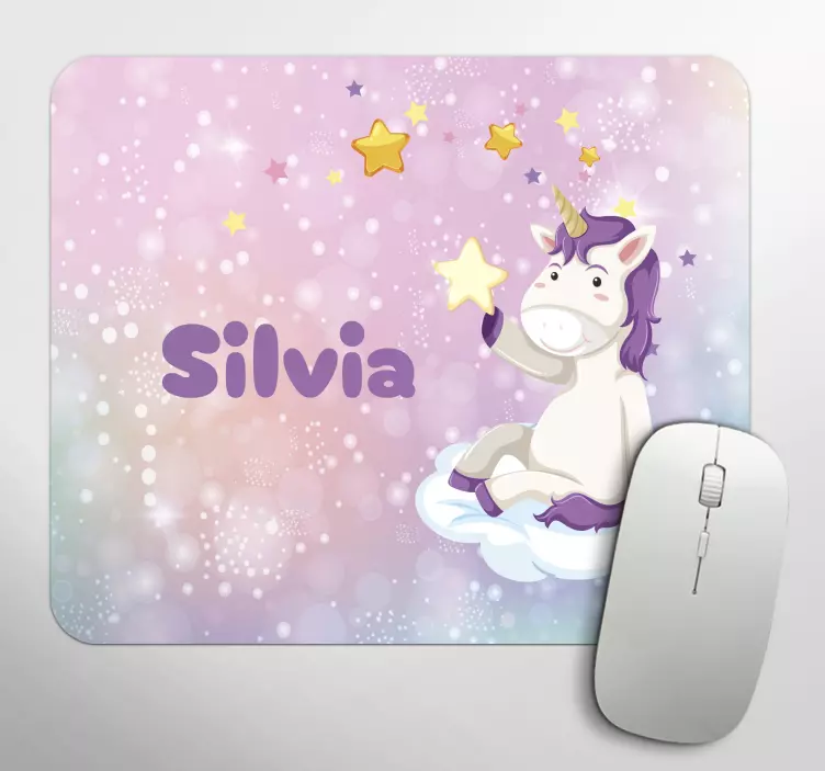 Mouse pad cu nume unicorn drăguț - TenStickers