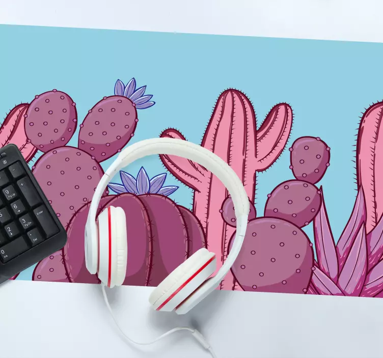 Mouse pad original colecție de cactus colorați - TenStickers