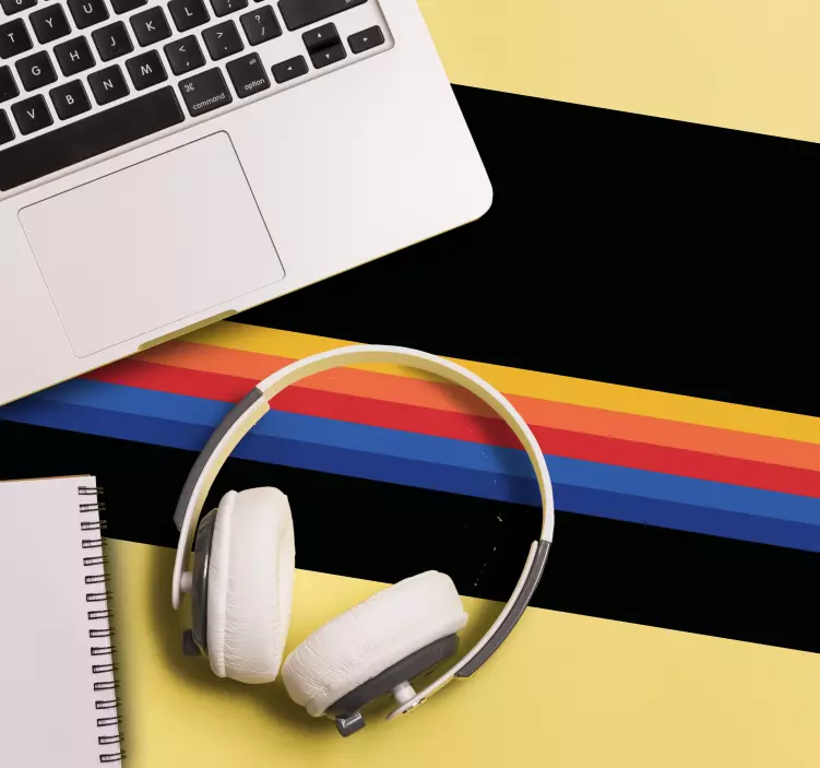 Mouse pad de modele și texturi dungi de culoare vintage - TenStickers