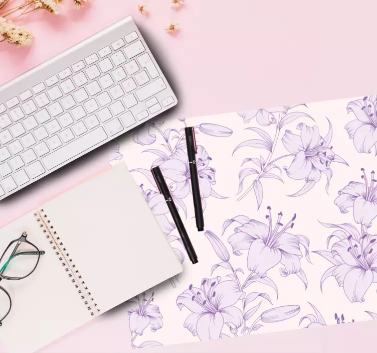 Mouse pad de modele și texturi fundal cu motiv floral - TenStickers