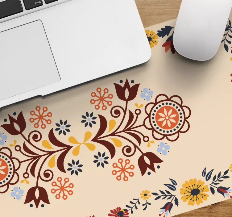 Mouse pad de modele și texturi motiv decorativ floral - TenStickers