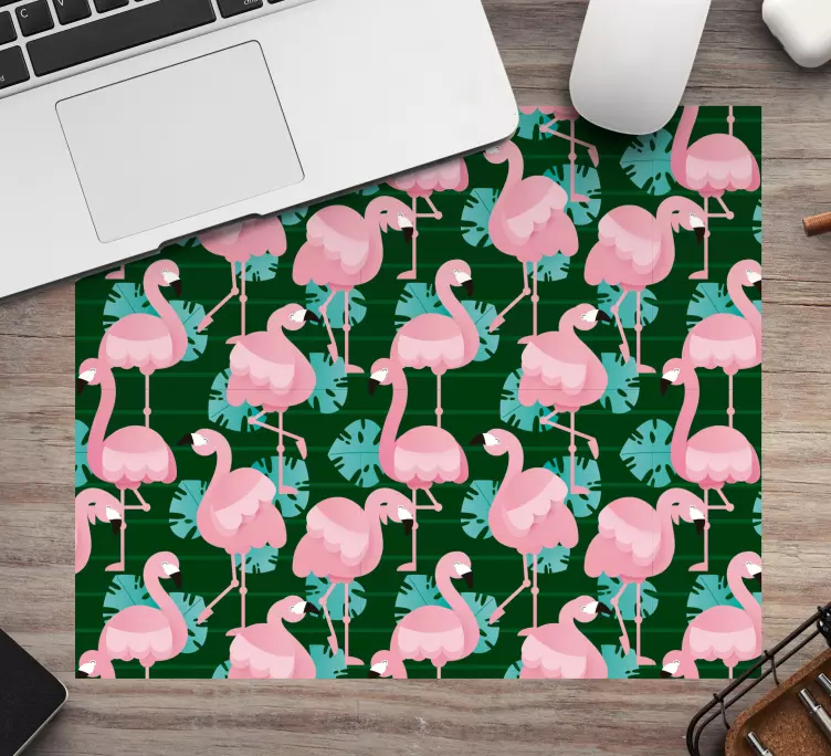 Mouse pad de modele și texturi tropicale flamingo - TenStickers