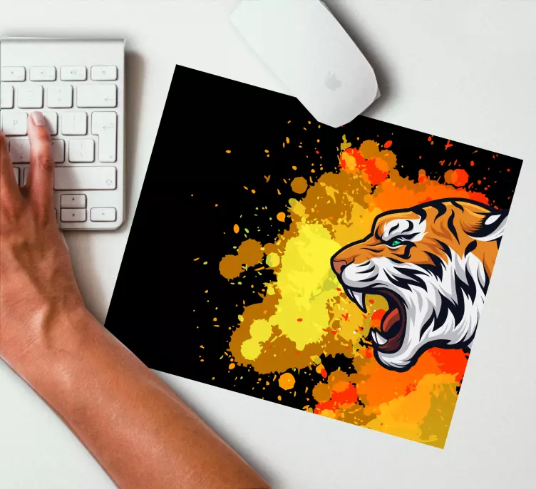 Mouse pad original cap de tigru vibrant - TenStickers