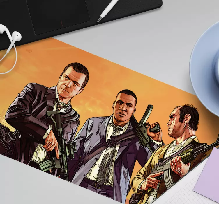 Mouse pad pentru gaming impacarea trei personaje - TenStickers