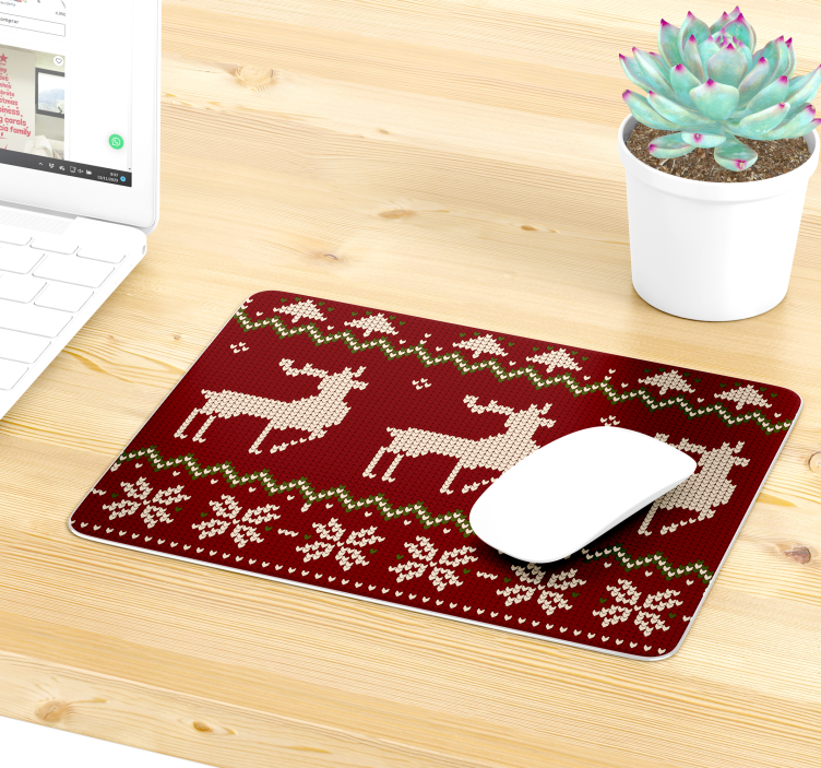 Mouse pads de Craciun model tricotat - TenStickers