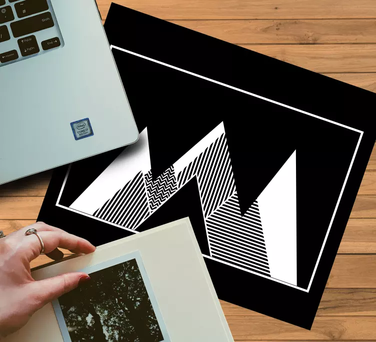 Mouse pad original de munte alb-negru - TenStickers