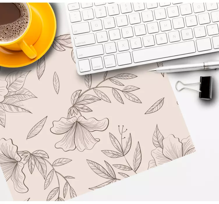 Mouse pad original model floral desenat manual - TenStickers