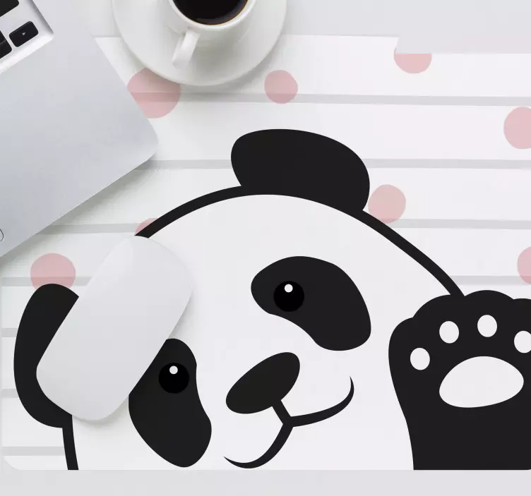 Panda care flutură mouse pad-ul original - TenStickers