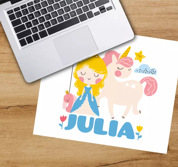 Prinți de desene animate și covor de șoarece unicorn - TenStickers
