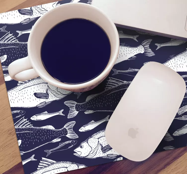 Sub pești de mare pește mouse pad - TenStickers